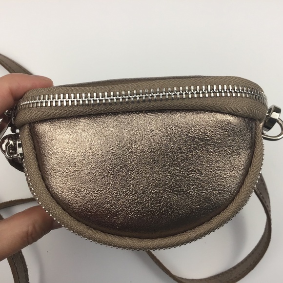 NWOT Borse in Pelle Italian Leather Gold Bag - Picture 11 of 16